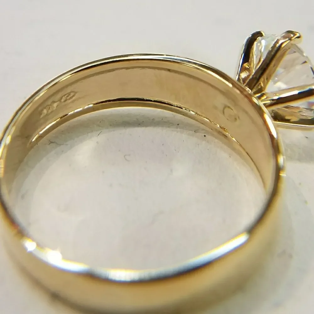 New 1.5ct Solitaire Yellow Gold Engagement Ring - Picture 8 of 9